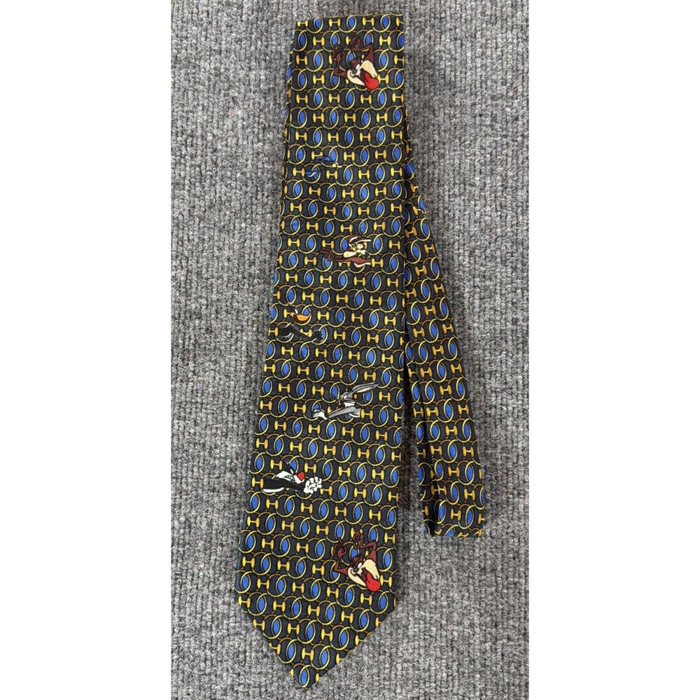Vintage Looney Tunes Warner Bros. Tie 1994 Bugs Bunny Daffy Duck 90s 56 Inches